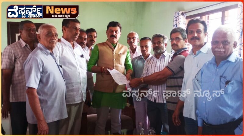 ತಾಲೂಕಿನಾದ್ಯಂತ ಹೆಚ್ಚುತ್ತಿರುವ ಅಡಿಕೆ ಕಳ್ಳತನ ಸೂಕ್ತ ಕ್ರಮ ಕೈಗೊಳ್ಳುವಂತೆ ಶಾಸಕರಿಗೆ ಮನವಿ